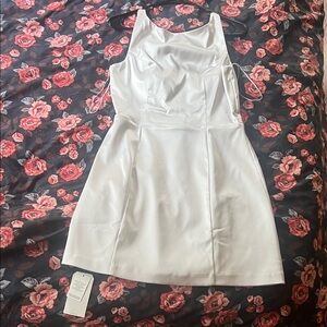 Abercrombie & Fitch White Satin Mini Tank Dress NWT